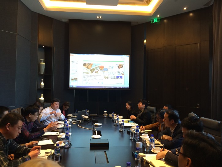 Jennifer Holmgren, CEO, and Quincy Wang, Project Engineer from LanzaTech meet with the Hebei Provincial Delegation to review several years of operational data from the Beijing Shougang-LanzaTech New Energy Technology Co., Ltd joint venture in Caofeidian, Hebei that is recycling waste gas from steel production to produce biofuels.
