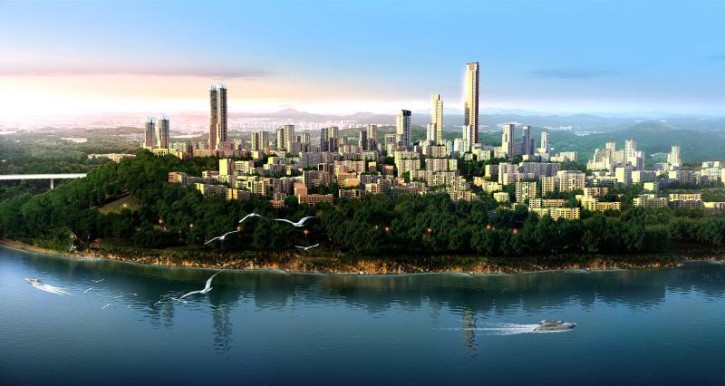The new master plan for Yuelai Eco-City in Chongqing, inspired by San Gimignano, integrates the site’s existing topography.